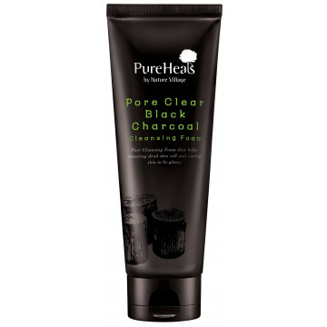 Купить - PureHeal's Pore Clear Black Charcoal Cleansing Foam - Пенка с черным углем для очищения пор от загрязнений