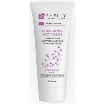 Купить - Shelly Antibacterial Foot Cream with Silver Ions, Green Tea Extract and Menthol - Антибактериальный крем для ног с ионами серебра, экстрактом зеленого чая и ментолом