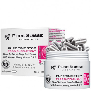 Купить - Pure Suisse Pure Time Stop Step 1 - Восстанавливающая пищевая добавка с косточками винограда