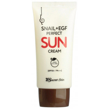 Купить - Secret Skin Snail Perfect Sun Cream SPF50+ PA+++ - Солнцезащитный крем для лица с муцином улитки