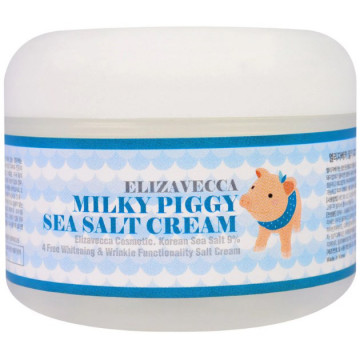 Купить - Elizavecca Milky Piggy Sea Salt Cream - Солевой коллагеновый крем для лица