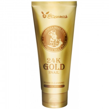 Купить - Elizavecca 24K Gold Snail Cleansing Foam - Пенка для умывания с экстрактом слизи улитки и золотом