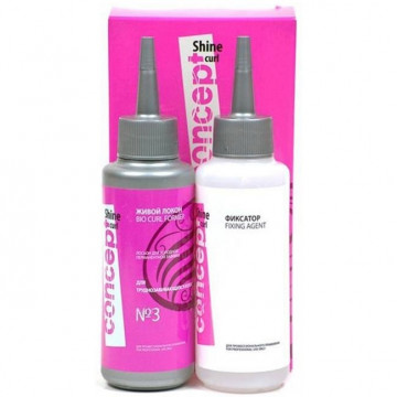 Купить - Concept Shine Curl Bio Curl Former Style Kit №3 - Биозавивка Живой Локон №3 для труднозавивающихся волос