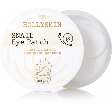 Купить - Hollyskin Snail Eye Patch - Тканевые патчи под глаза с муцином улитки