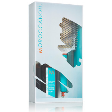Купить - MoroccanOil Light Limited Kit - Набор для укладки и стайлинга (масло Light + расческа)