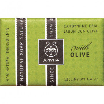 Купить - Apivita natural soap with olive - Натуральное мыло с оливой