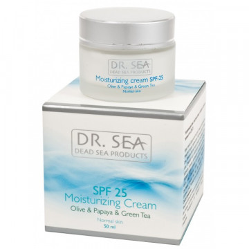 Купить - Dr. Sea Moisturizing Cream Olive & Papaya & Green Tea SPF 25 - Увлажняющий крем с маслами оливы и папайи и экстрактом зеленого чая SPF 25