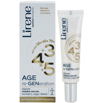 Купить - Lirene Age re-GENeration 50+, 60+, 70+ Algae Mask-Serum - Увлажняющая маска-сыворотка 50+, 60+, 70+
