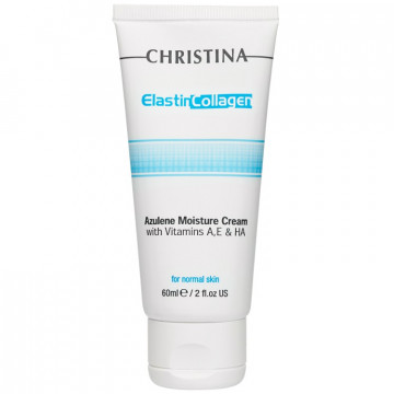 Купить - Christina Elastin Collagen Azulene Moisture Cream With Vitamins A, E & HA For Normal Skin - Увлажняющий крем с витаминами А, Е и гиалуроновой кислотой для нормальной кожи “Эластин, коллаген, азулен”