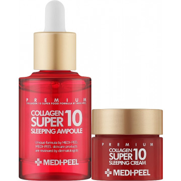 Купить - Medi Peel Collagen Super 10 Sleeping Care Set - Омолаживающий ночной набор для лица с коллагеном