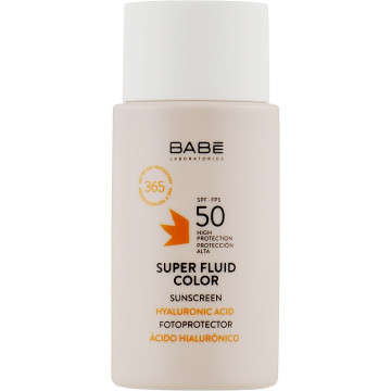 Купить - Babe Laboratorios Sun Protection Super Fluid Color SPF 50 - Солнцезащитный суперфлюид ВВ с тонирующим эффектом и SPF 50, для всех типов кожи