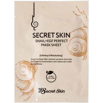 Купить - Secret Skin Snail+EGF Perfect Mask Sheet - Маска для лица с муцином улитки