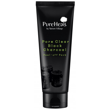 Купить - PureHeal's Pore Clear Black Charcoal Peel-off Pack - Маска-пленка с черным углем для очищения пор от загрязнений