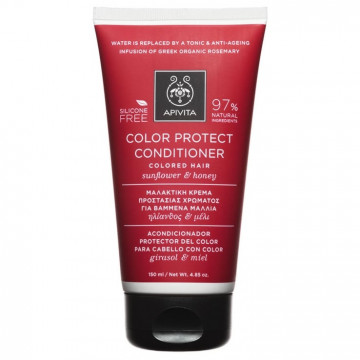 Купить - Apivita color protect conditioner for colored hair with sunflower and honey - Кондиционер "Защита цвета" с подсолнечником и медом 