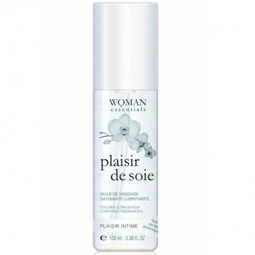 Купить - Woman Essentials Plaisir De Soie Huile De Massage Satinante Lubrifiante - Масло расслабляющее массажное (смазка-лубрикант) 