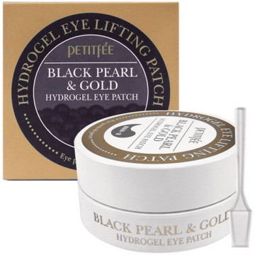Купить - Petitfee & Koelf Black Pearl & Gold Hydrogel Eye Patch - Гидрогелевые патчи для глаз с золотом и черным жемчугом