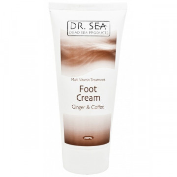 Купить - Dr. Sea Foot Cream - Мультиватимнный оздоравливающий крем для ног против усталости с маслами имбиря и кофе