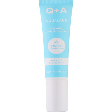 Купить - Q+A Squalane Hydrating Daily Sunscreen SPF50 - Увлажняющий солнцезащитный крем для лица