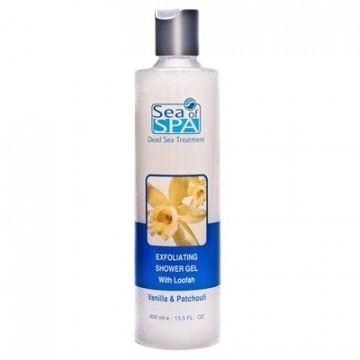 Купить - Sea of SPA Exfoliating Shower Gel With Loofah - Отшелушивающий гель для душа с люфой (Vanilla & Patchouli)