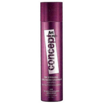 Купить - Concept Art Style Hairspray With Glitter Holographic - Лак для волос с блестками (голограмма, разноцветные блестки)