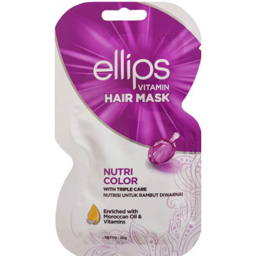 Купить - Ellips Vitamin Hair Mask Nutri Color With Triple Care - Маска для волос "Сияние цвета"