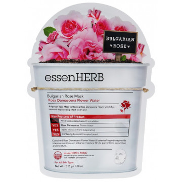 Купить - EssenHerb Bulgarian Rose Mask - Увлажняющая тканевая маска с экстрактом болгарской розы