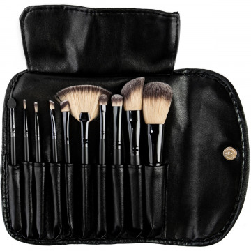 Купить - Bellapierre Professional Brush Set Black - Профессиональный набор из 10 кистей для макияжа