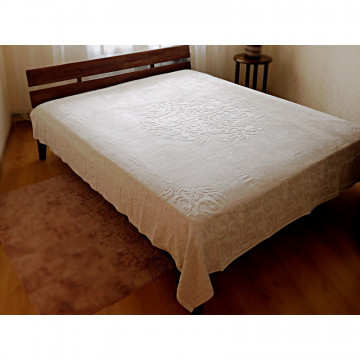 Купить - Pavia Monogram Biege - Простыня-покрывало (бежевый)