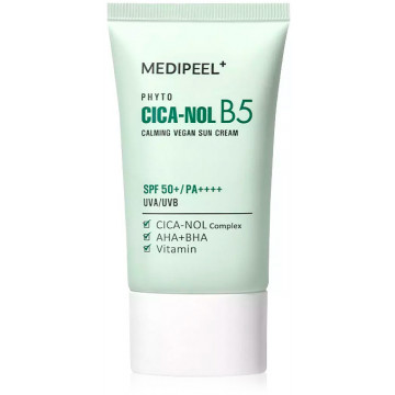 Купить - Medi Peel Phyto Cica-Nol B5 Calming Vegan Sun Cream SPF 50+ PA++++ - Успокаивающий солнцезащитный крем для лица