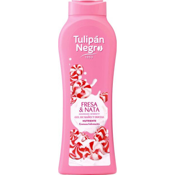 Купить - Tulipan Negro Strawberry Cream Shower Gel - Гель для душа "Клубничный крем"