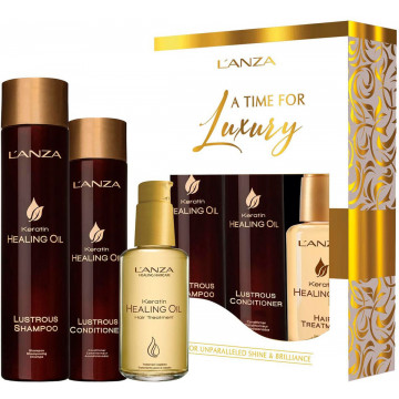 Купить - L'anza Keratin Healing Oil Holiday Trio Box - Подарочный набор для волос