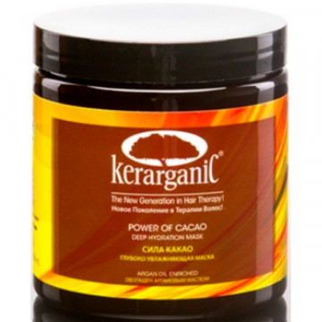 Купить - Kerarganic Deep Hydration Mask Power Of Cacao - Кератиновая увлажняющая маска “Сила Какао”