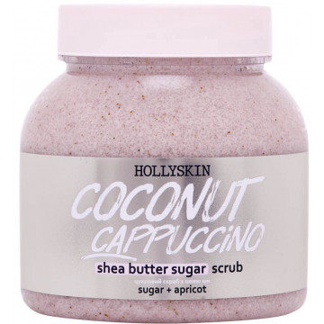 Купить - Hollyskin Shea Butter Sugar Scrub Coconut Cappuccino - Сахарный скраб с маслом ши и перлитом