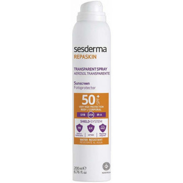 Купить - Sesderma Repaskin Transparent Spray SPF50+ - Прозрачный солнцезащитный спрей для тела