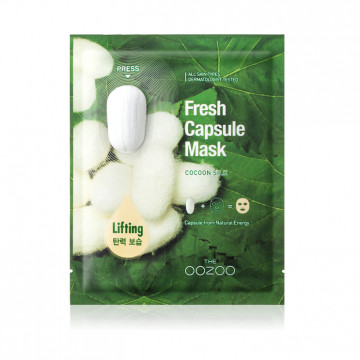 Купить - The Oozoo Fresh Capsule Mask Cocoon Silk - Маска с капсулой-активатором с экстрактом шелка для лифтинга и увлажнения