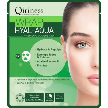 Купить - Qiriness Wrap Hyal-Aqua /Hyaluronic Moisture Mask - Гиалуроновая увлажняющая и омолаживающая тканевая маска