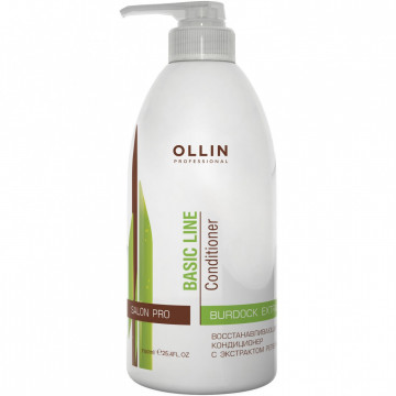 Купить - OLLIN Basic Line Reconstructing Conditioner with Burdock Extract - Восстанавливающий кондиционер с экстрактом репейника