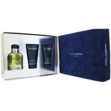 Купить - Dolce & Gabbana Pour Homme - Подарочный набор (EDT75+A/SH50+S/G50)