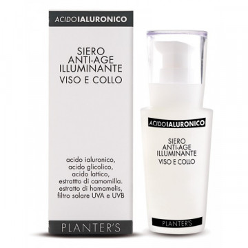Купить - Planter’s Hyaluronic Acid Brightening Anti-Age Serum Face And Neck 30 мл - Сыворотка для сияния кожи лица и шеи с гиалуроновой кислотой