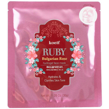 Купить - Petitfee & Koelf Ruby & Bulgarian Rose Hydrogel Mask Pack - Гидрогелевая маска для лица с рубином Купить - Petitfee & Koelf Ruby & Bulgarian Rose Hydrogel Mask Pack - Гидрогелевая маска для лица с рубином