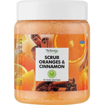 Купить - Top Beauty Scrub Oranges & Cinnamon - Скраб для тела и лица (апельсин-корица)