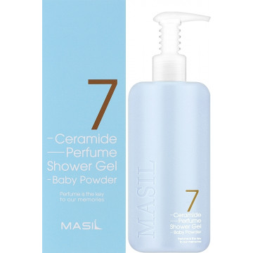 Купить - Masil 7 Ceramide Perfume Shower Gel Baby Powder - Гель для душа с керамидами с ароматом детской присыпки Купить - Masil 7 Ceramide Perfume Shower Gel Baby Powder - Гель для душа с керамидами с ароматом детской присыпки