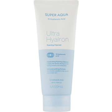 Купить - Missha Super Aqua Ultra Hyalron Foaming Cleanser - Увлажняющая пенка для умывания