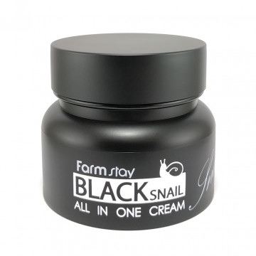 Купить - FarmStay Black Snail All In One Cream - Многофункциональный крем с муцином черной улитки