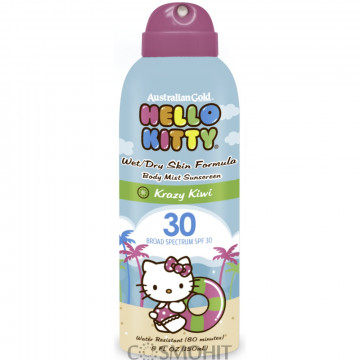 Купить - Australian Gold Hello Kitty Paradise Pineapple SPF 30 - Солнцезащитный спрей аэрозоль для детей SPF 30