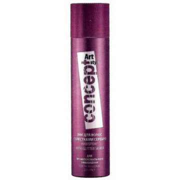 Купить - Concept Art Style Hairspray With Glitter Silver - Лак для волос с блестками (серебро)