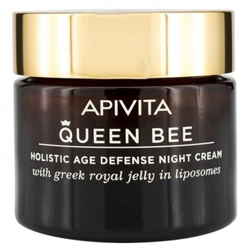 Купить - Apivita queen bee holistic age defense night cream - Ночной крем для восстановления упругости кожи 