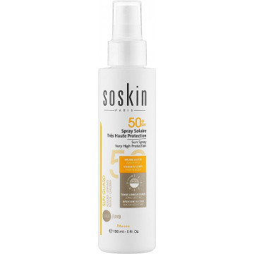 Купить - Soskin Sun Spray Very High Protection SPF50+ - Солнцезащитный спрей для лица и тела