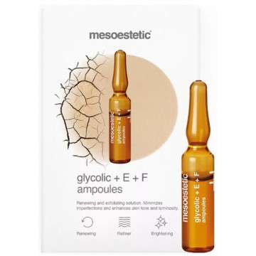 Купить - Mesoestetic Ampoules Glycolic Acid 10% + Vit. Е + F - Ампулы с гликолевой кислотой с витаминами Е + F