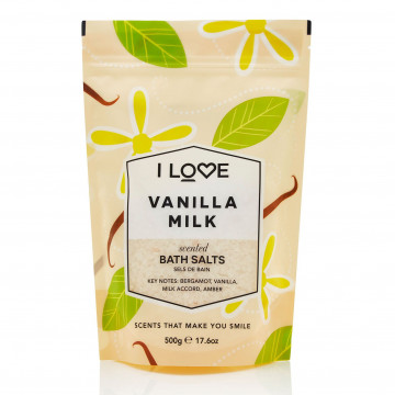 Купить - I Love Vanilla Milk Bath Salt - Соль для ванны "Ваниль"